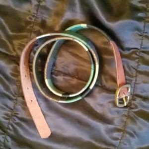 Coldwater Creek Leather Woven Belt sz.L